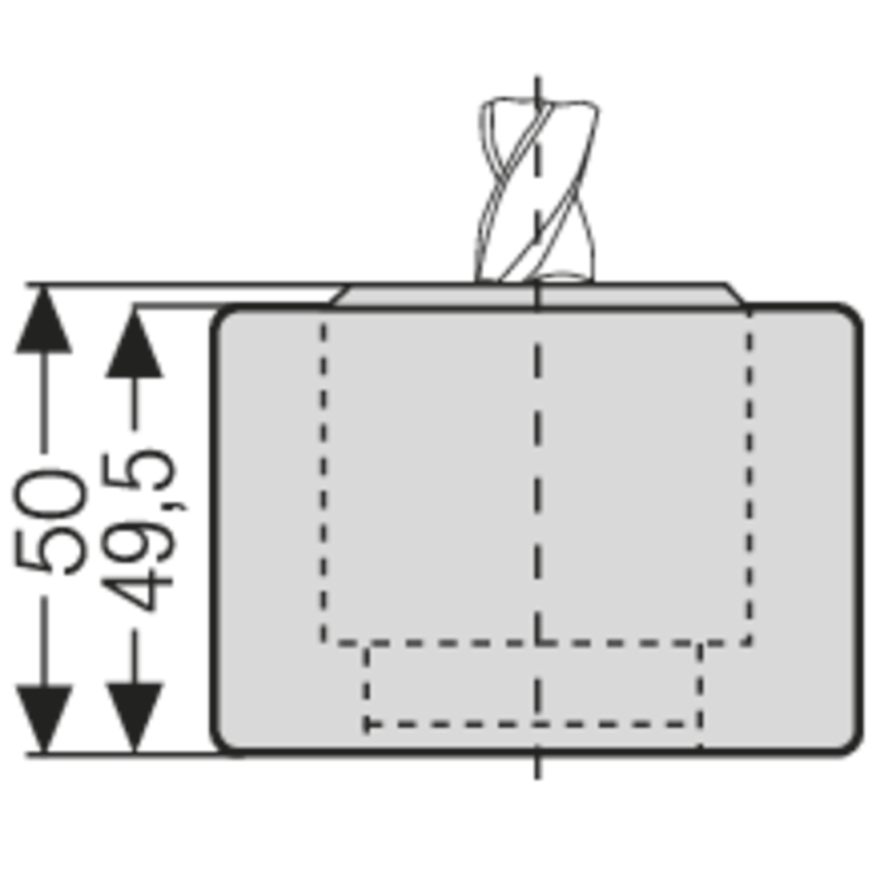 Zero setter 68x47mm with dial indicator