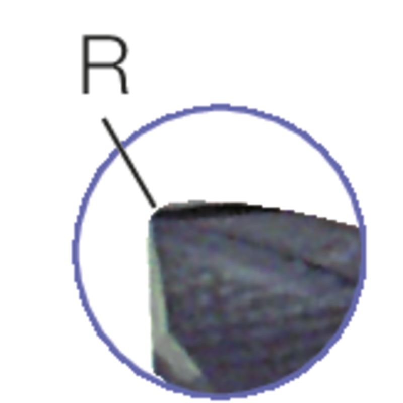 Solid carbide torus cutter 3mm R0.3mm Z=2 cut., long, shank HA, TiAlN