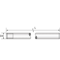 Опорний стрижень, суцільний 312T-2SRM M8x250 мм
