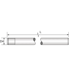 Support rod, solid 312T-2SRM M8x250 mm
