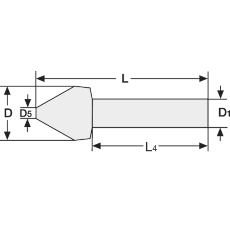Deburring countersink HSS DIN335C 90° 6.3 mm