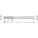 Solid carbide machine reamer sim. to DIN212 Type B Ø0.67mm +0/+0.003