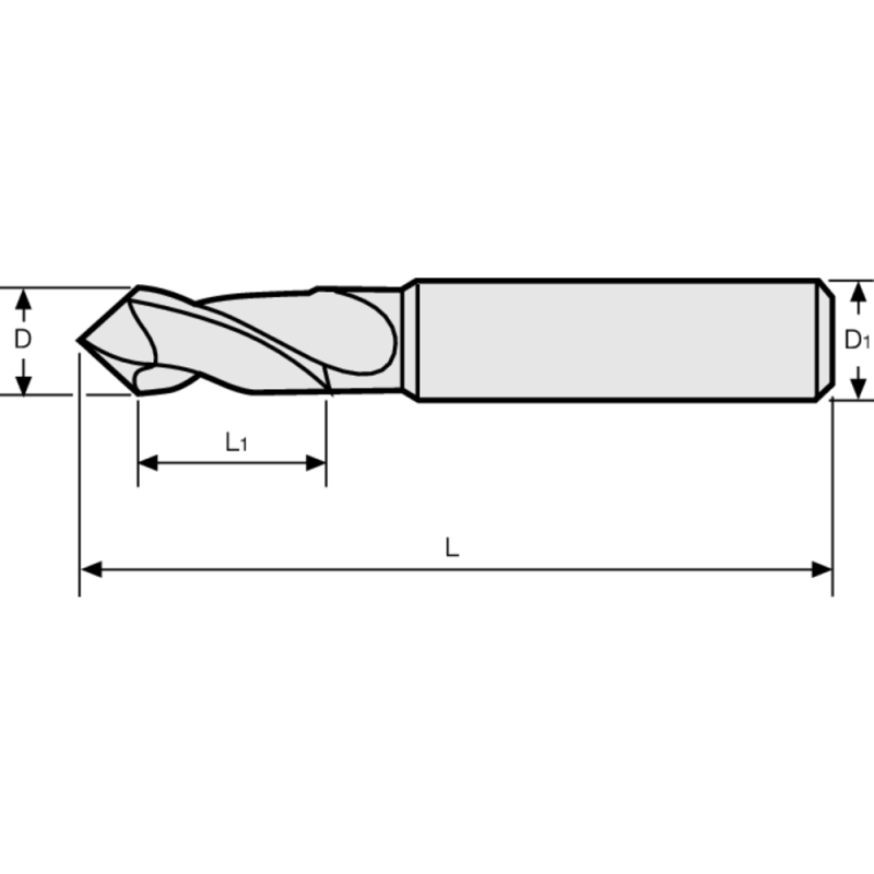 Multifunction tool SC 60°, 5 mm Z=2 HA, TiAlN