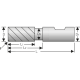 Solid carbide end milling cutter 35°/38°, UT, 16mm, clear. Z=4 HB, Ultra MS