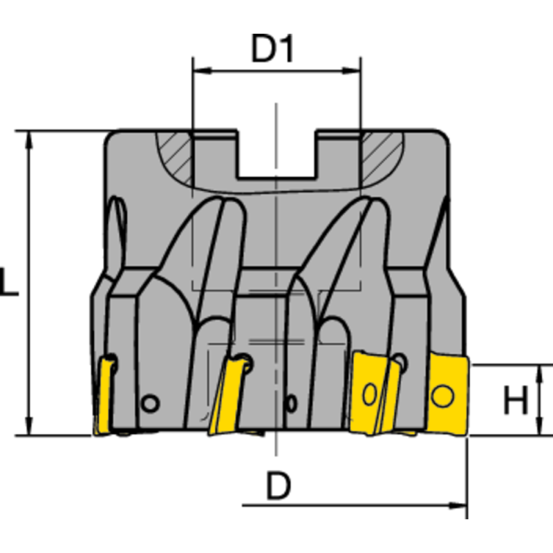 Фреза для уступу 90° 40x16x40 мм, для 4 x APK.1604..
