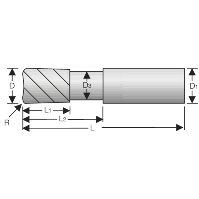 Торовий різець SC 40° 1 мм, R=0,1 мм, Z=4 RockTec PRO